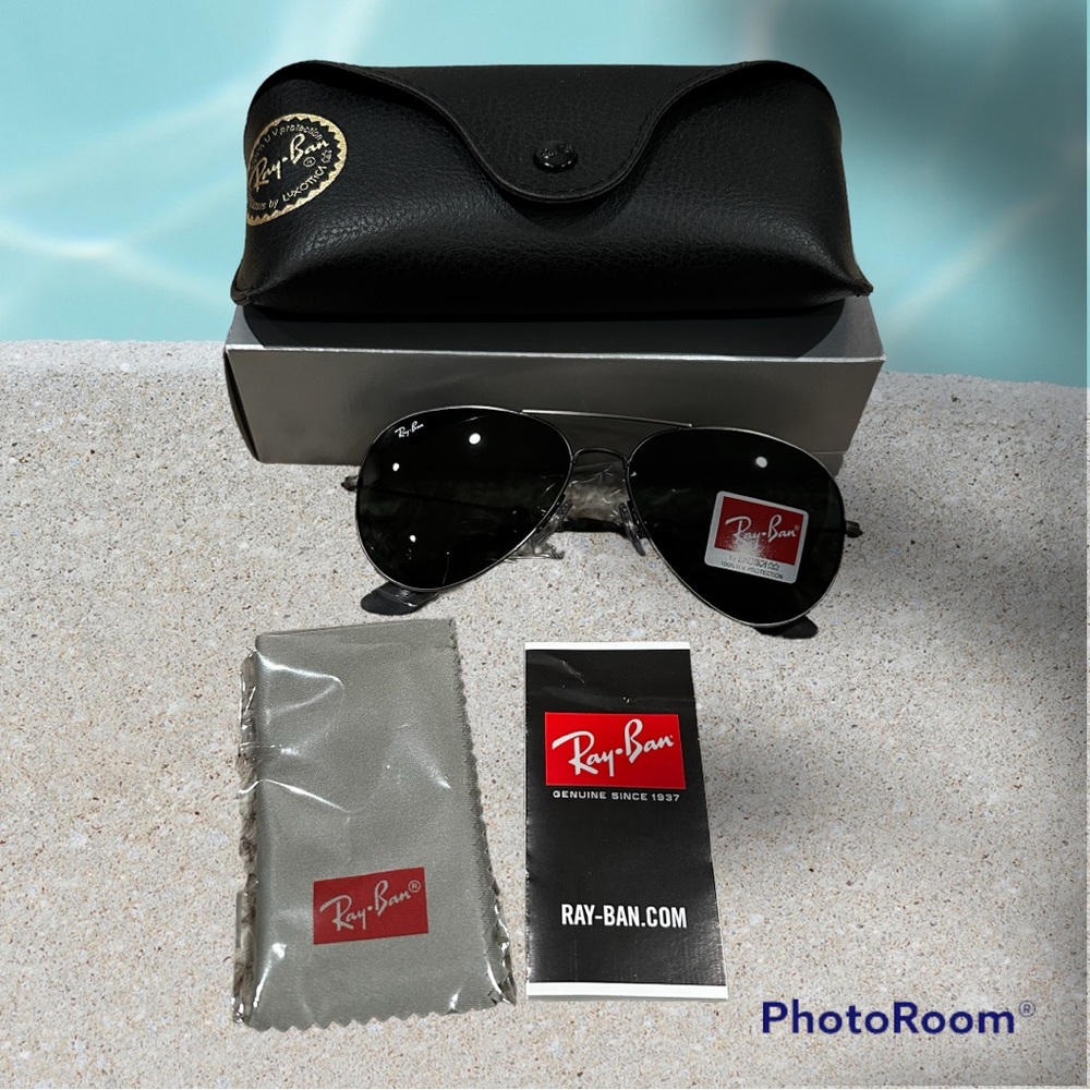 Ray-Ban RB3558 Pilot-Aviator Sunglasses Black/Green